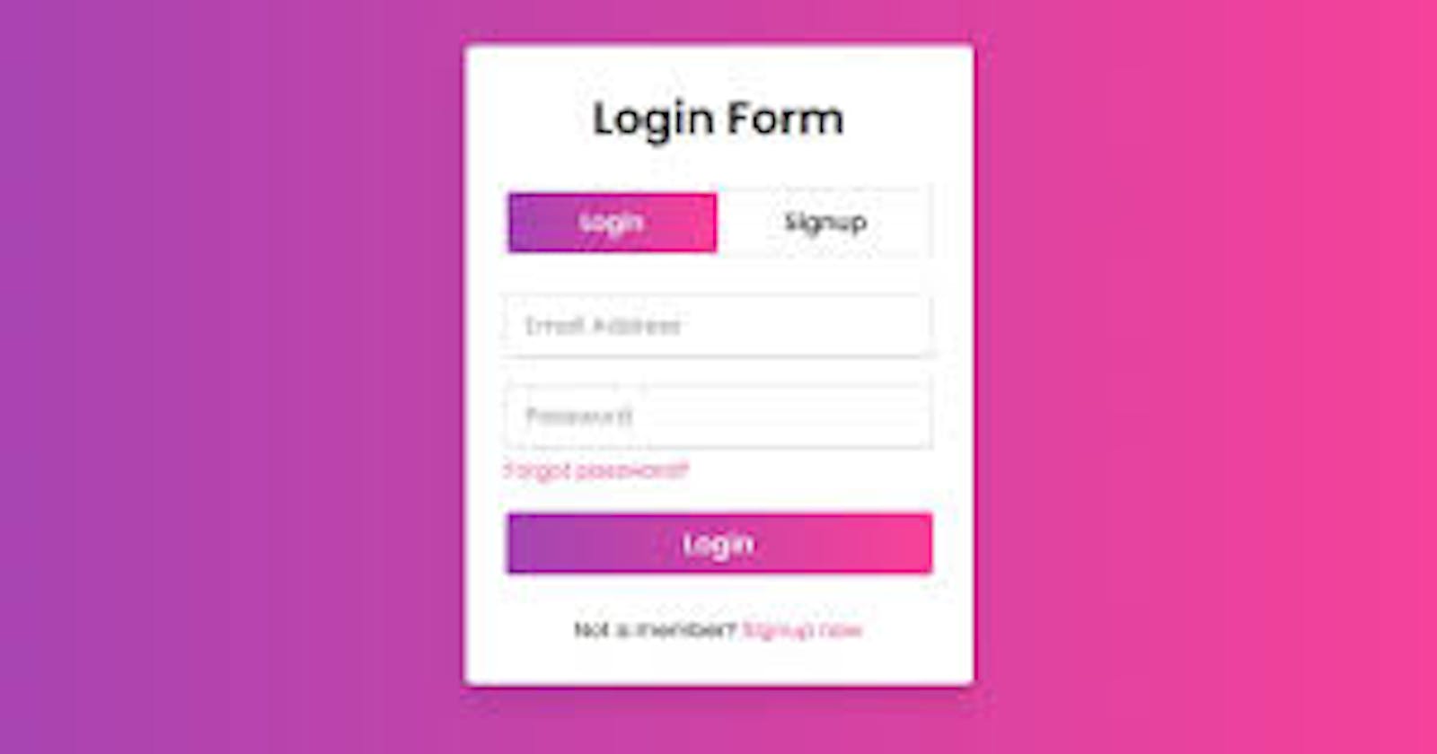 How To Create HTML Form