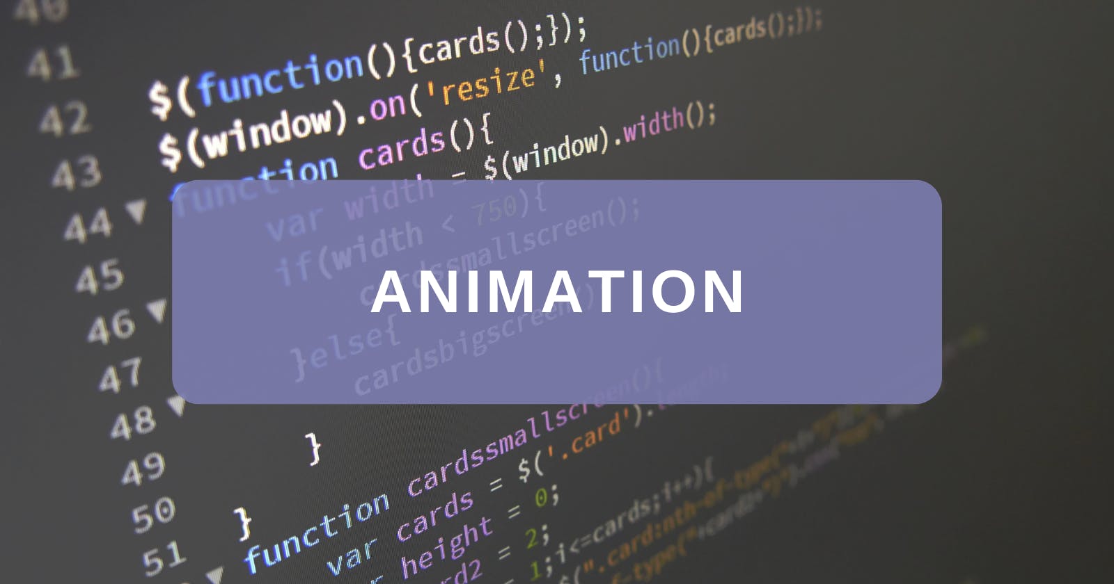 Animation with CSS and JS