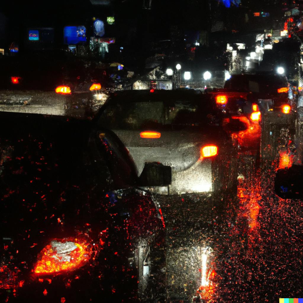 DALL·E 2022-08-20 16.28.32 - a rainy night and cars stuck in a traffic.png