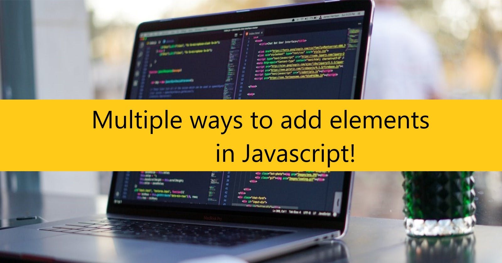 How to add Elements (in Javascript)?