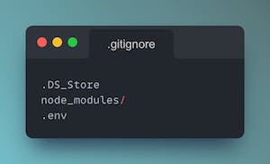 .gitignore contents: .DS_Store node_modules/ .env