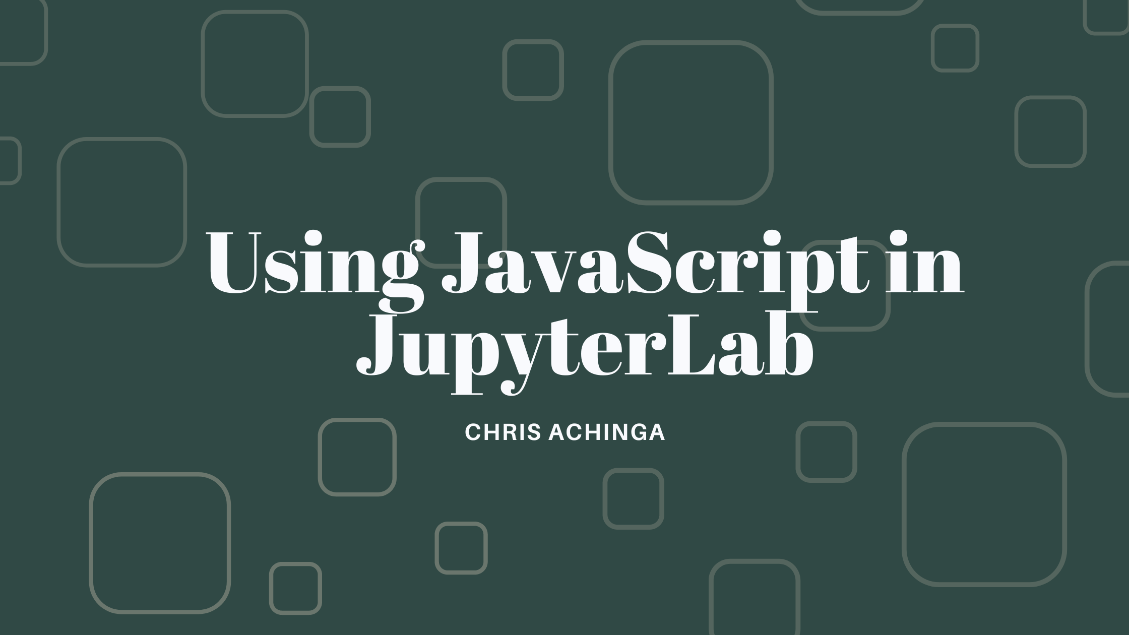 Using JavaScript in JupyterLab