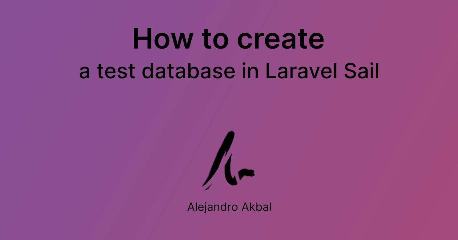 How to create a test database with Laravel Sail