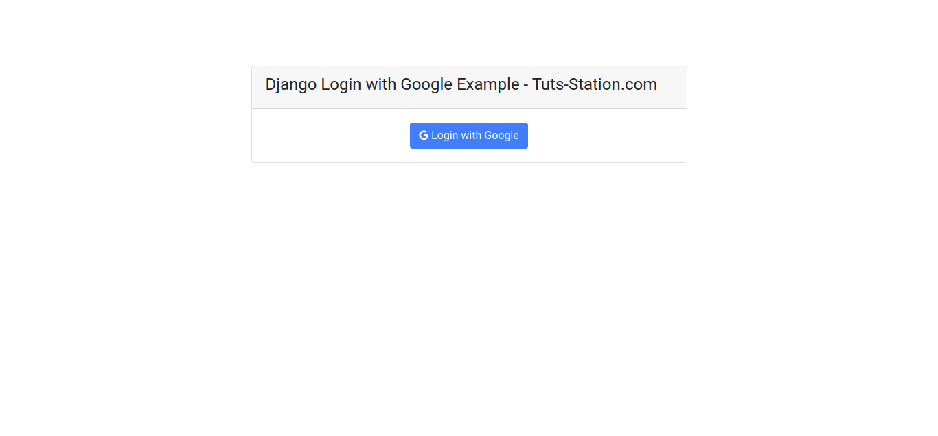 Django Google Login using django-allauth Example