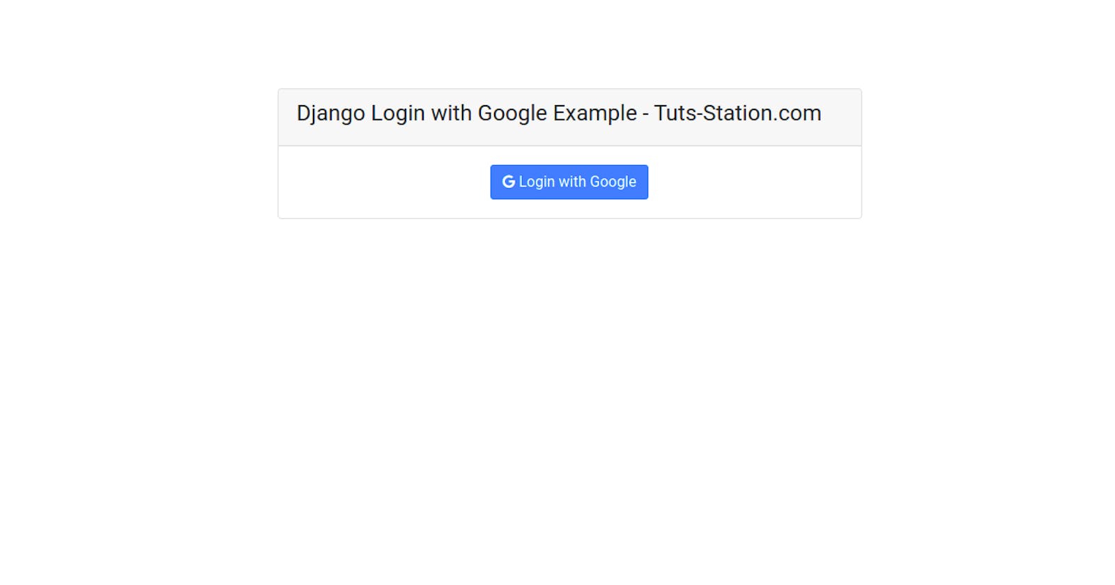 Django Google Login using django-allauth Example