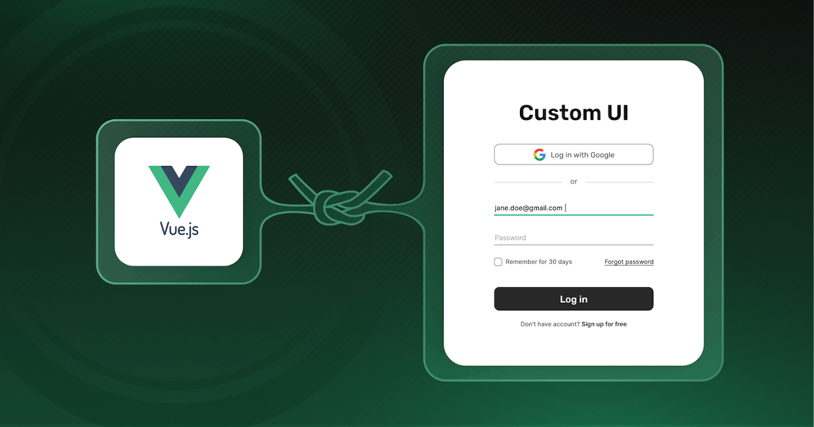 How to use SuperTokens in a VueJS app with your own UI