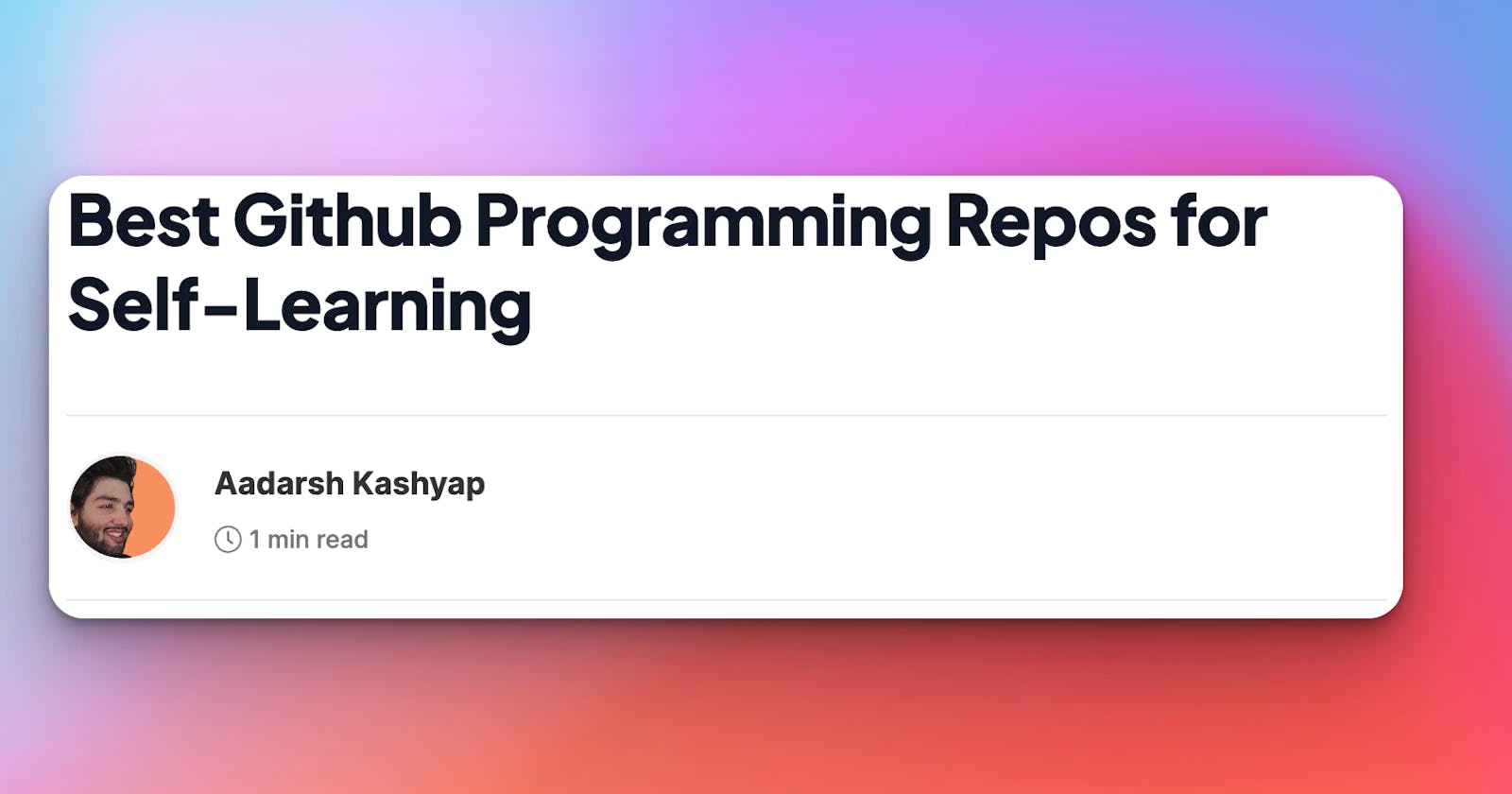 Best Github Programming Repos for Self-Learning