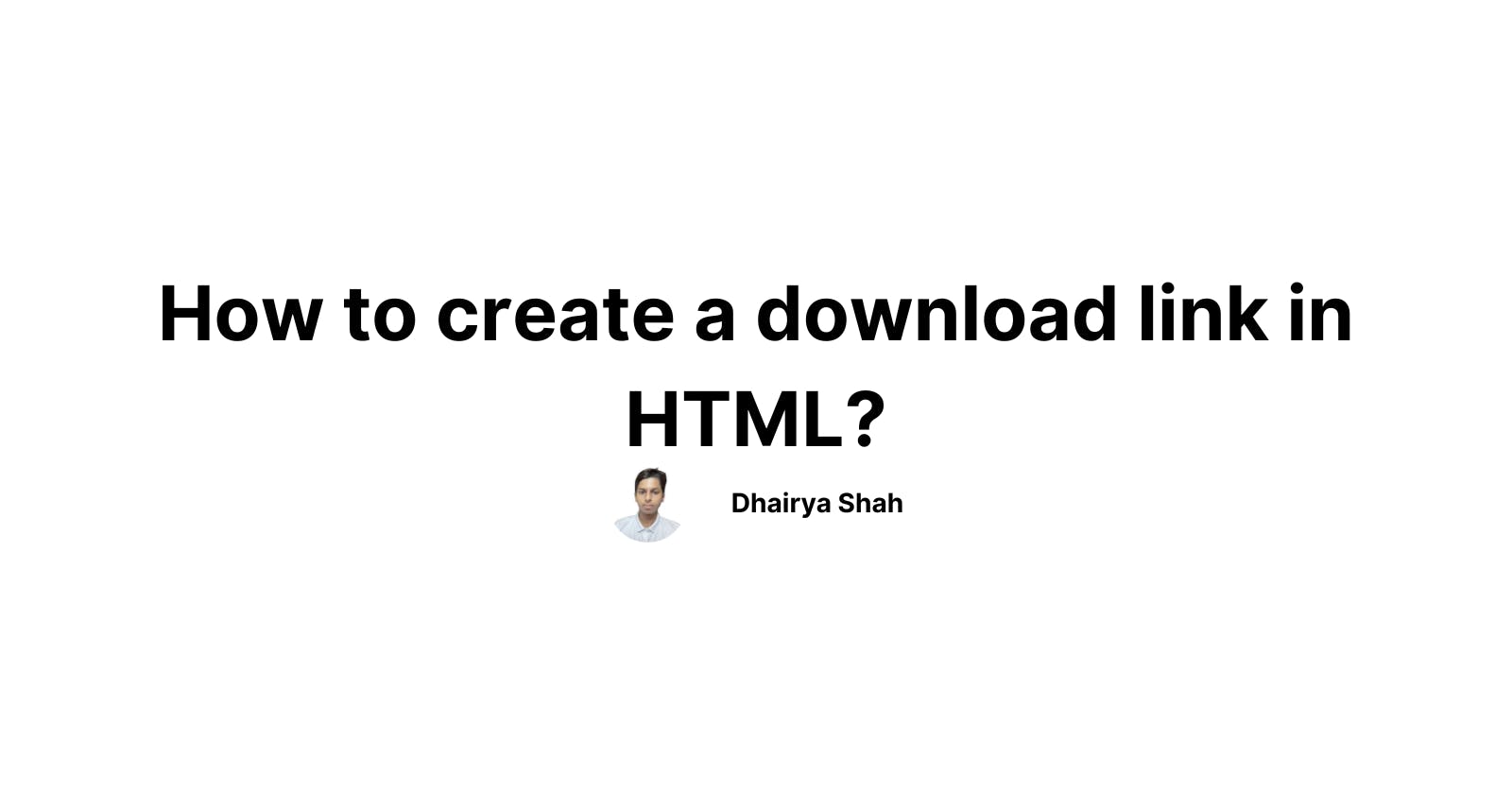 How to create a download link in HTML?