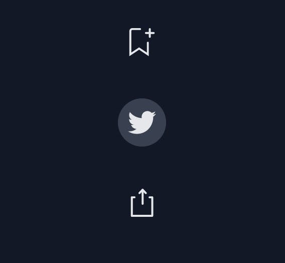 Bookmark, Tweet and Share buttons