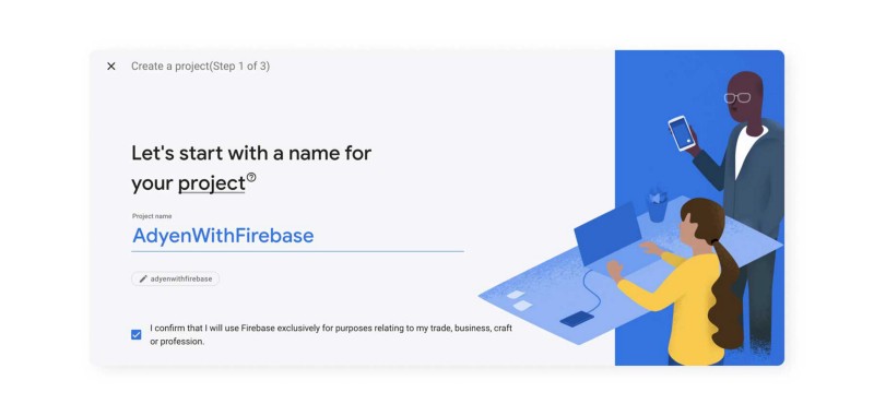 Firebase create new projectimage by author