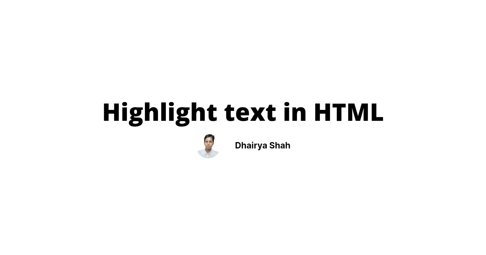 Highlight text in HTML