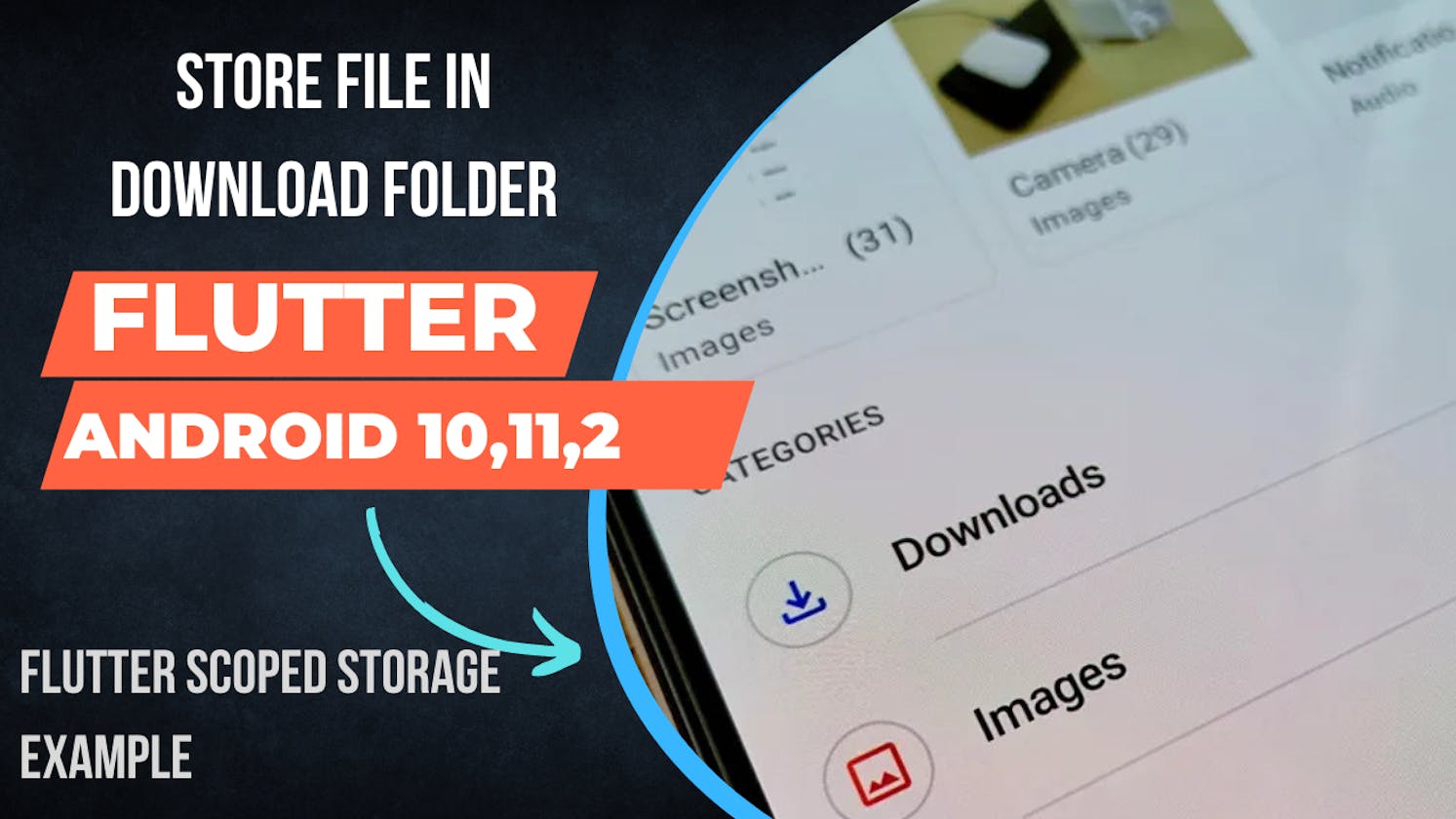 Store file in Download Folder Android 10, 11, 12+ in Flutter.