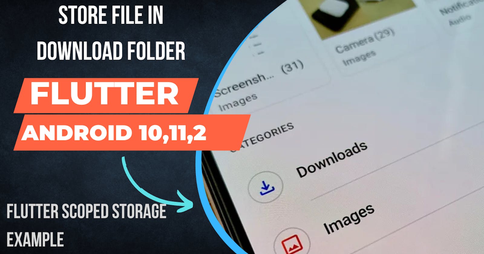 Store file in Download Folder Android 10, 11, 12+ in Flutter.