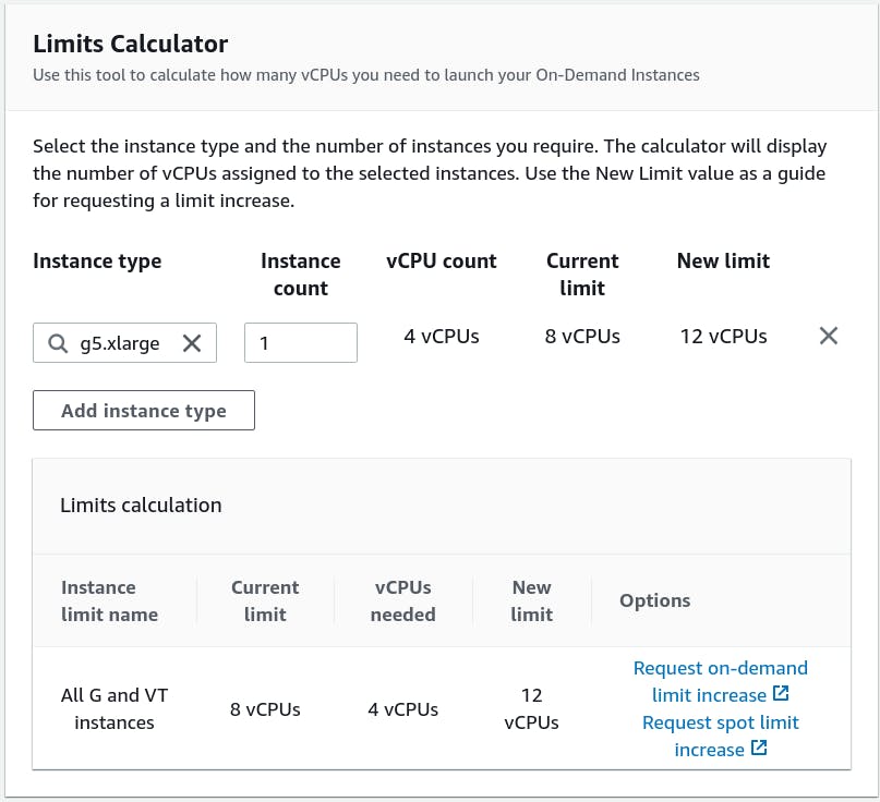image showing AWS Limit Calculator
