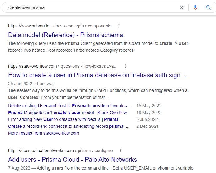 create user prisma search.JPG