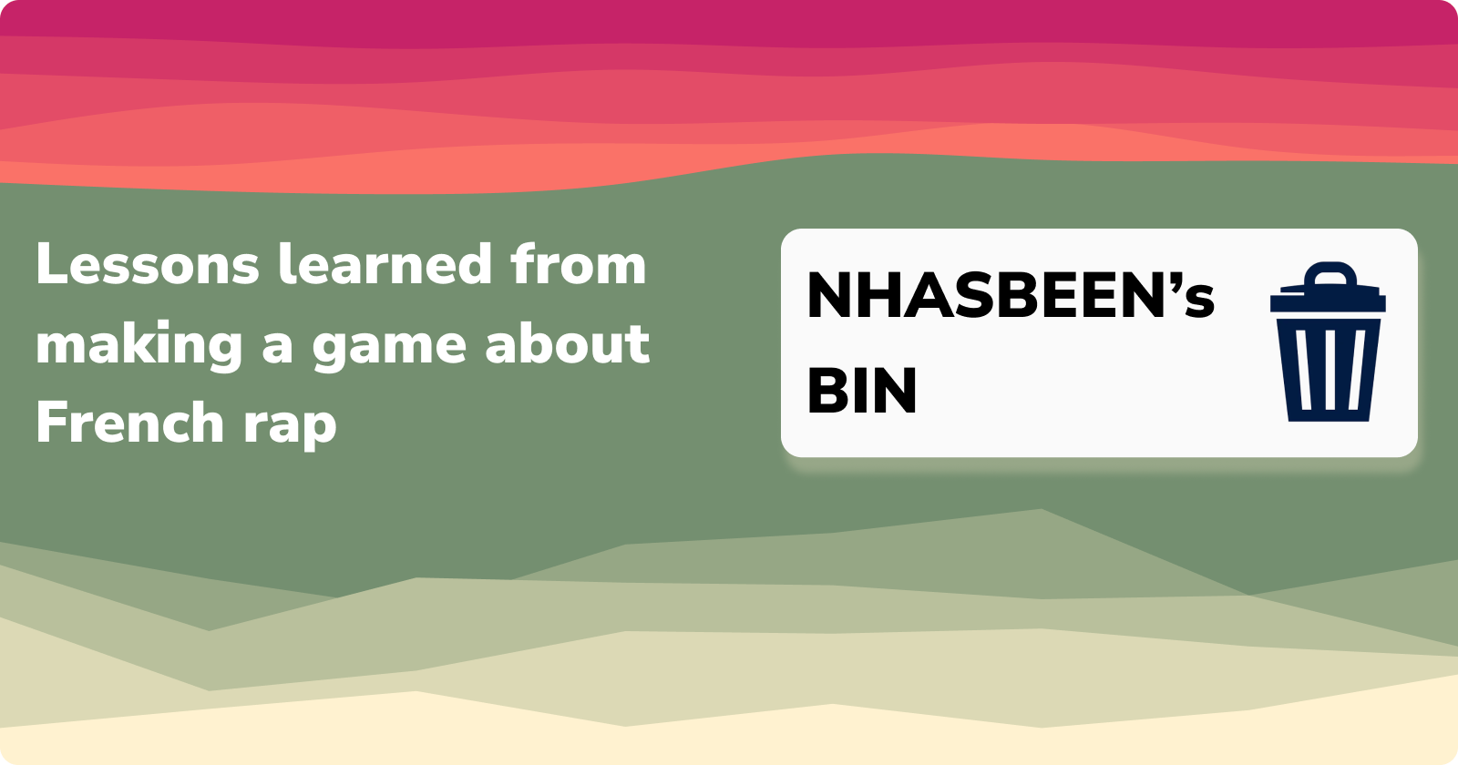 Lessons learned from making a game about French rap