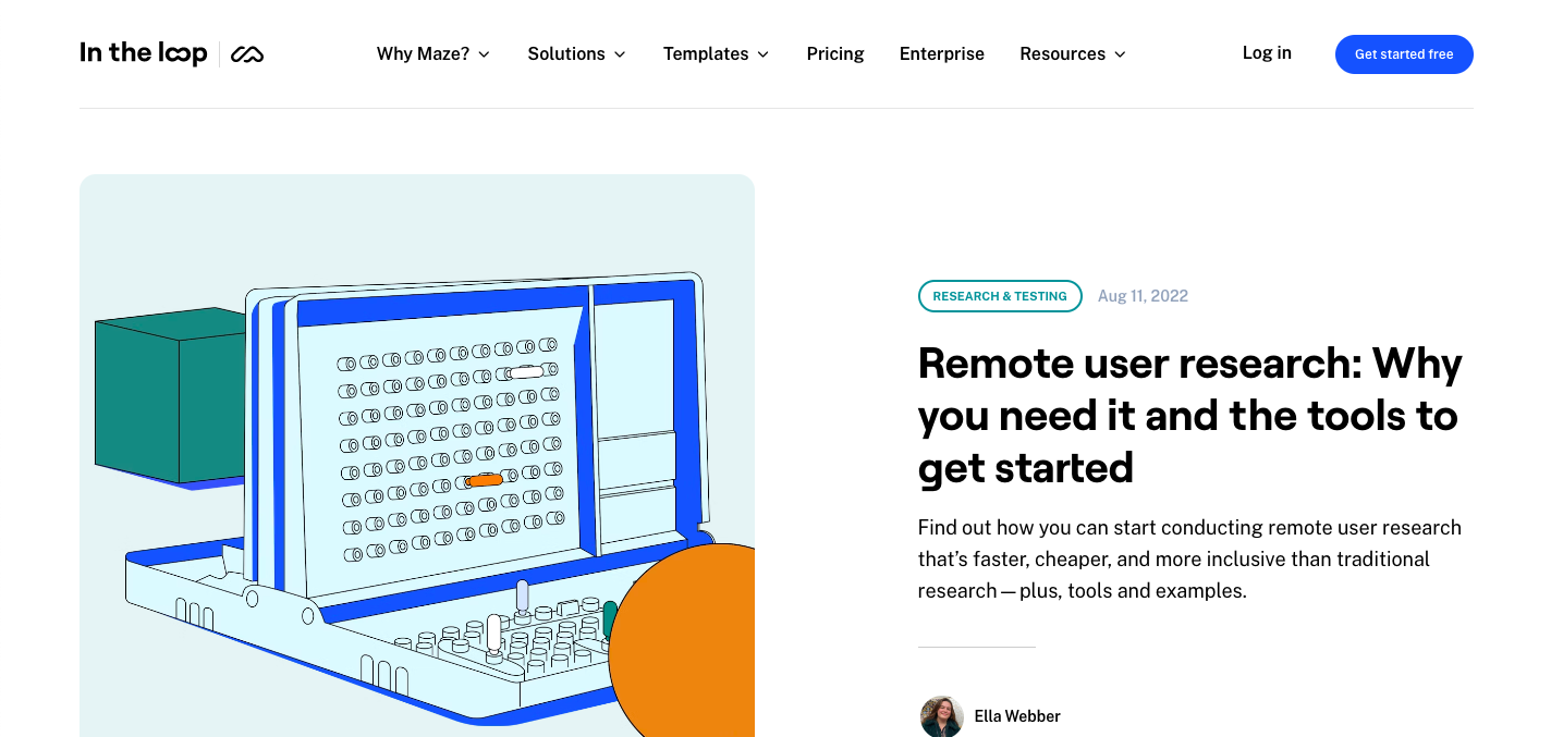 Homepage of In the loop by Maze