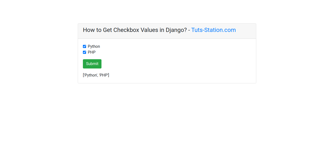 How to Get Checkbox Values in Django?