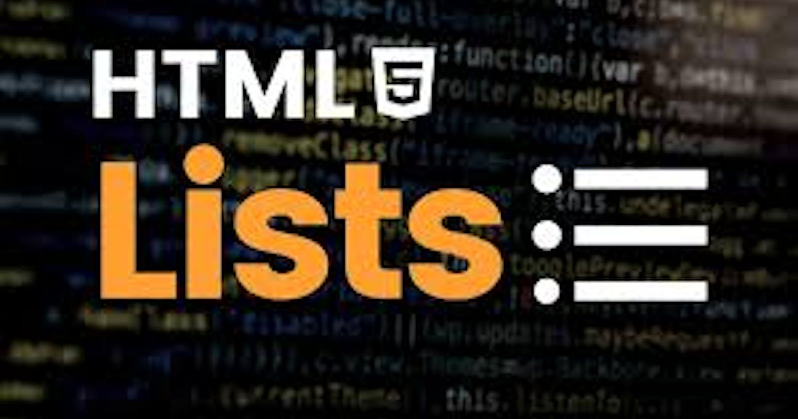 Learn about HTML lists