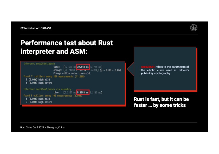 Fig. 1 Performance test of Rust interpreter and ASM (Rust conference 2022).jpg