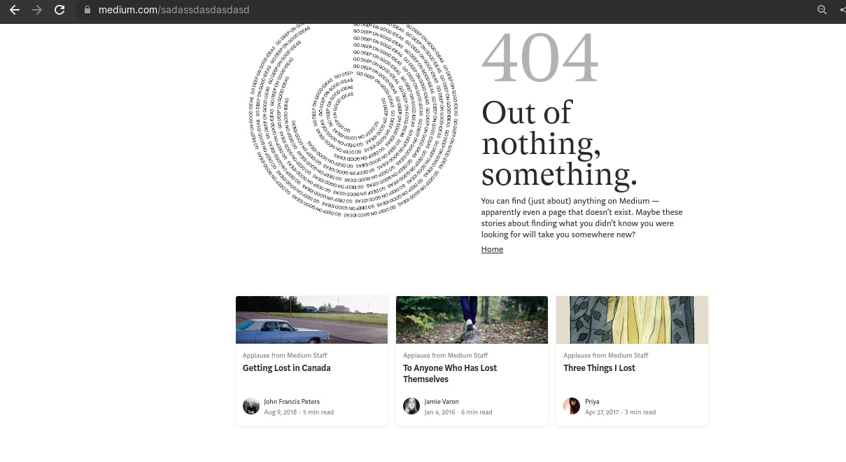 medium 404 page