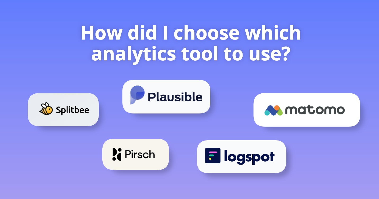 How I chose which analytics tool to use.