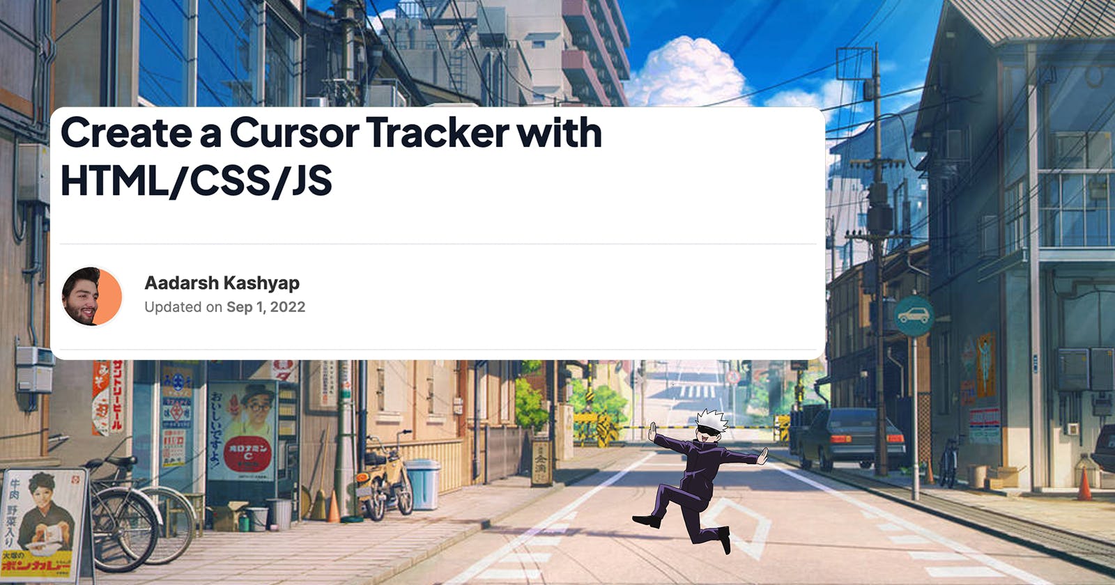 Create a Cursor Tracker with HTML/CSS/JS
