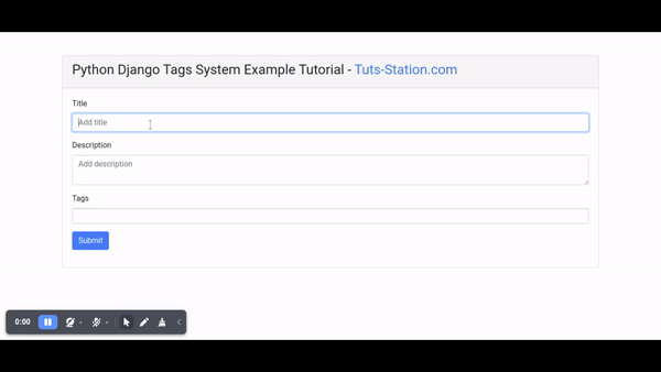 Python Django Tags System Example Tutorial