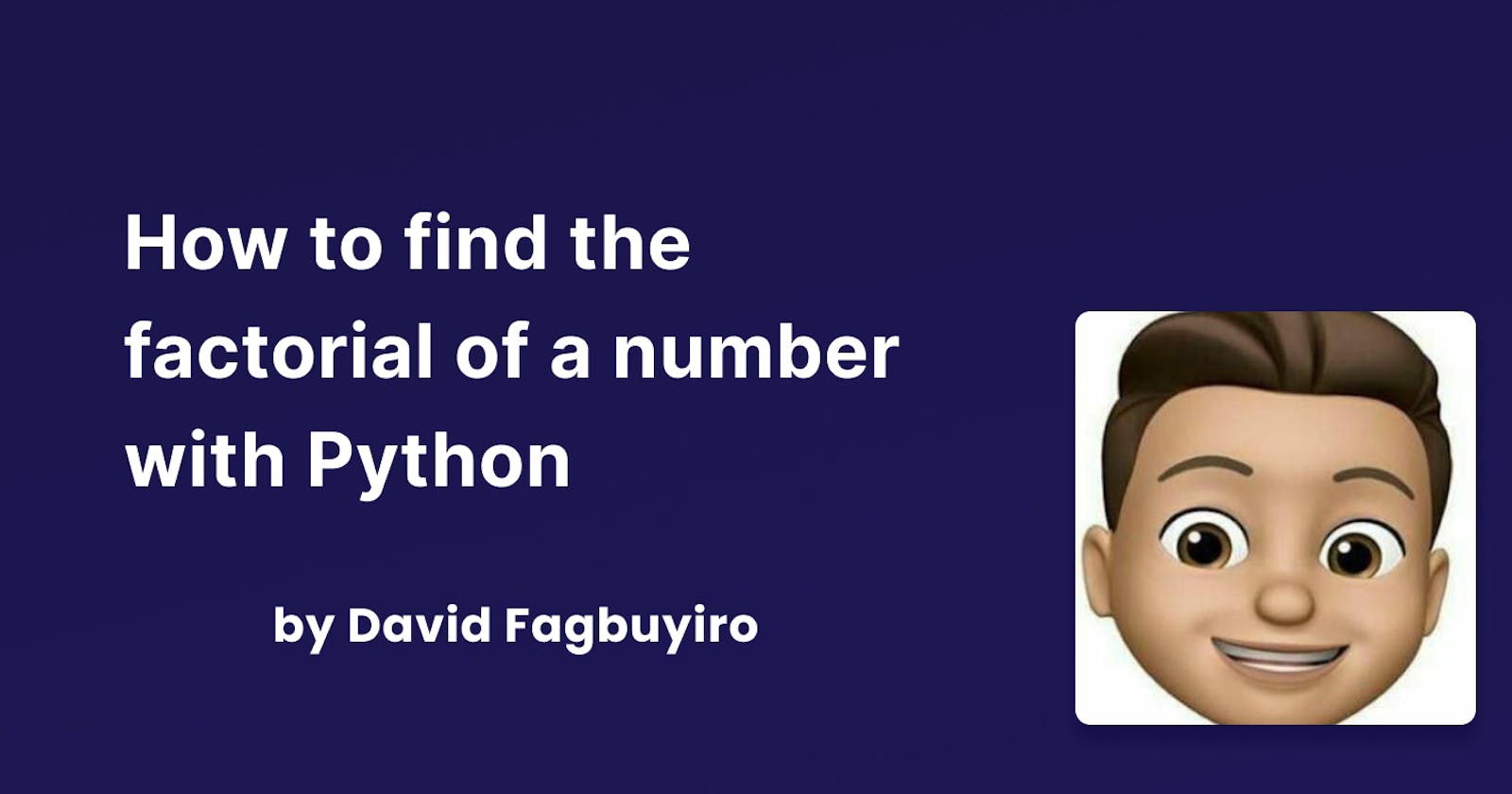 How to find the factorial of a number with python