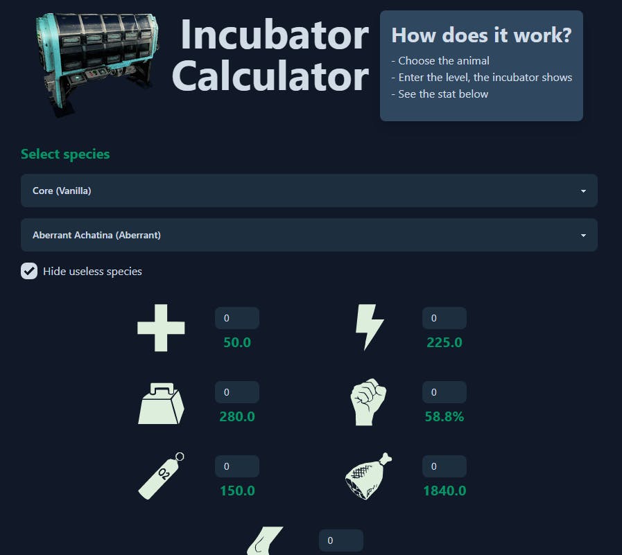 Incubator Calculator