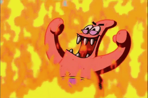 Patrick Star Evil Laugh GIF - Patrick Star Evil Laugh Fire - Discover & Share GIFs.gif