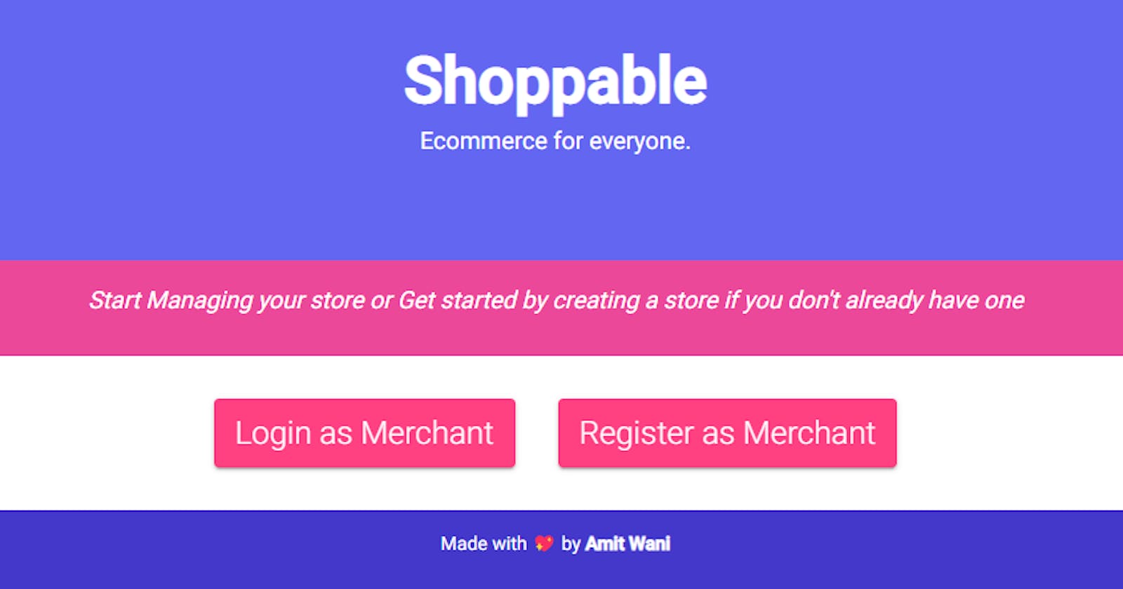 Shoppable - E-commerce For Everyone