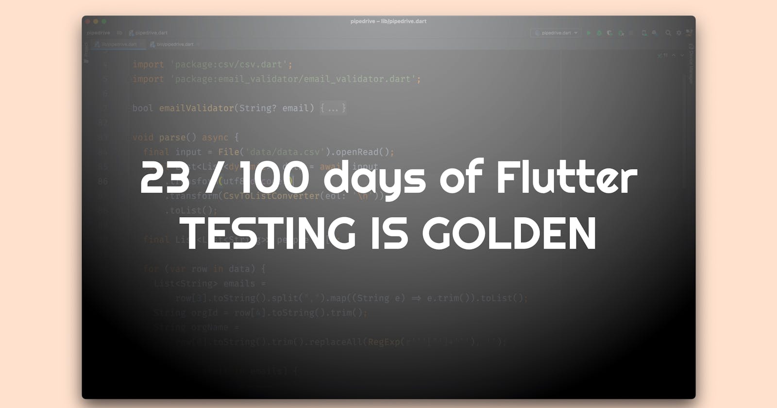 📱 23 / 100 Days Of Flutter, Kate's edition — golden, integration and end-to-end tests