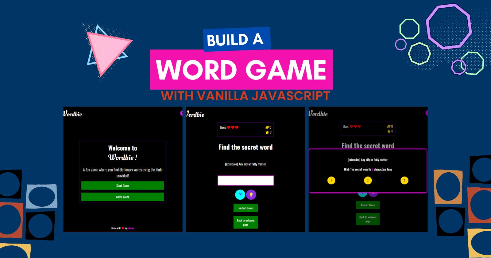 Discover Wordbie: A Vanilla JavaScript word game