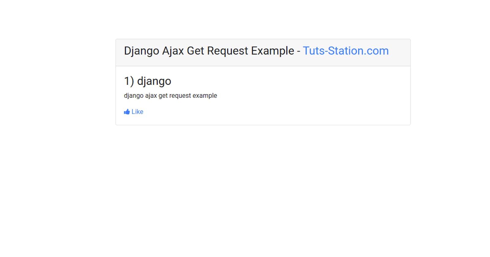 Django Ajax GET Request Example Tutorial