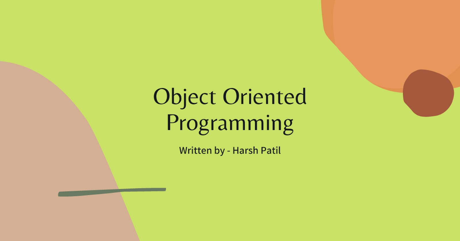 Let's Learn Object Oriented Programming (Using Java)