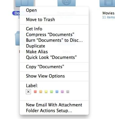 mac context menu