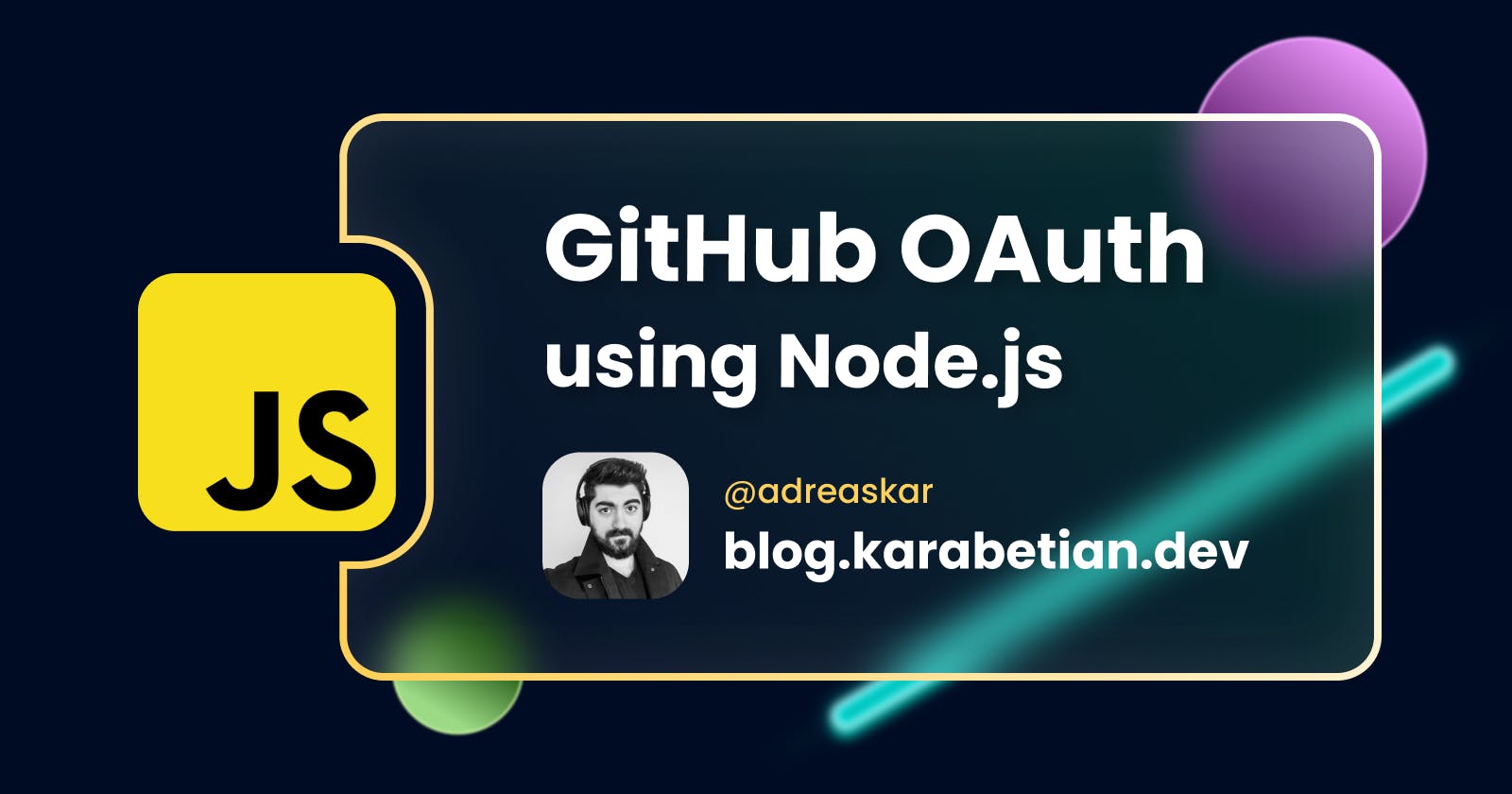 How to add GitHub OAuth to your Node.js application 🔐