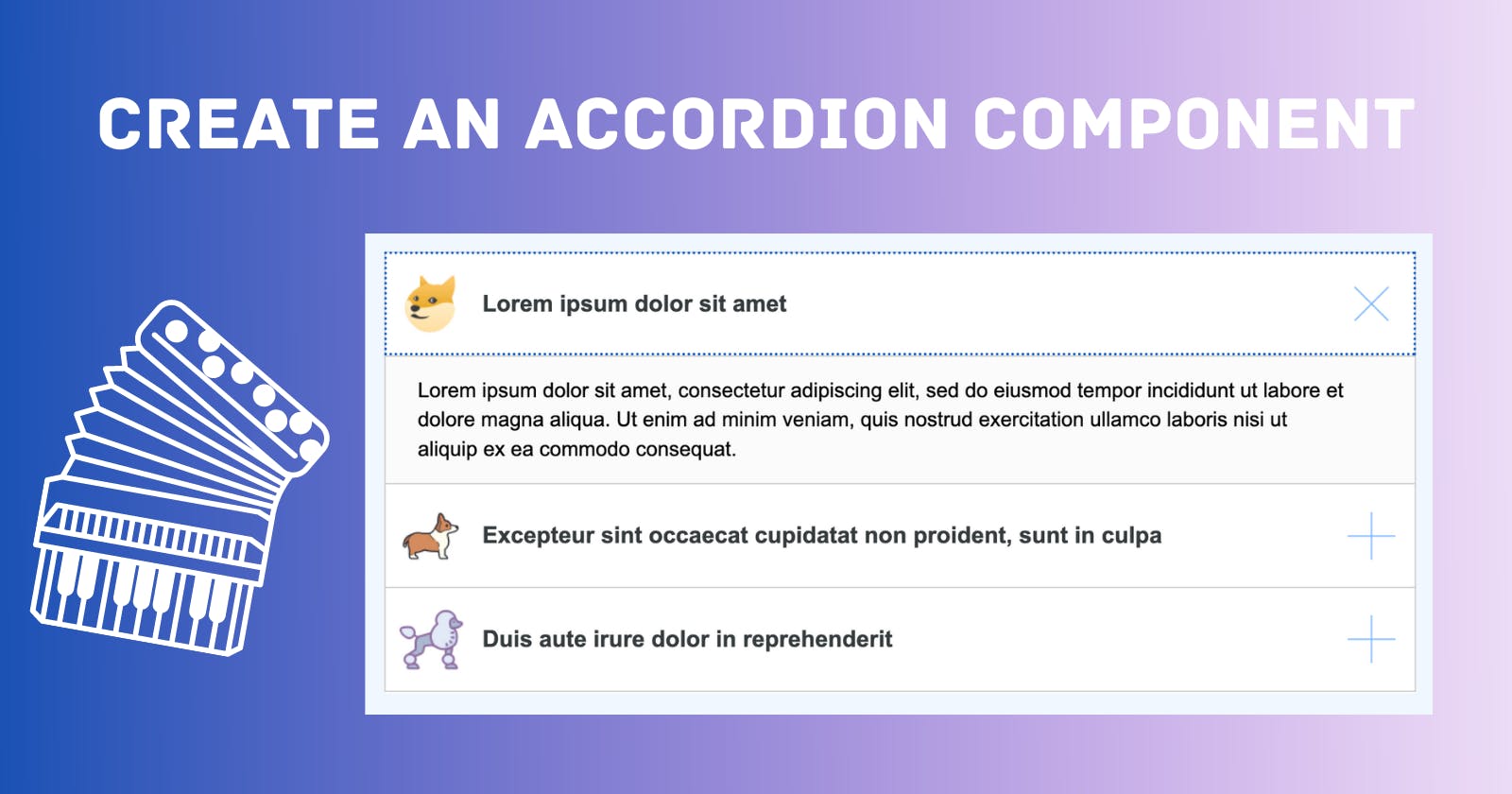 Create An Accordion Component