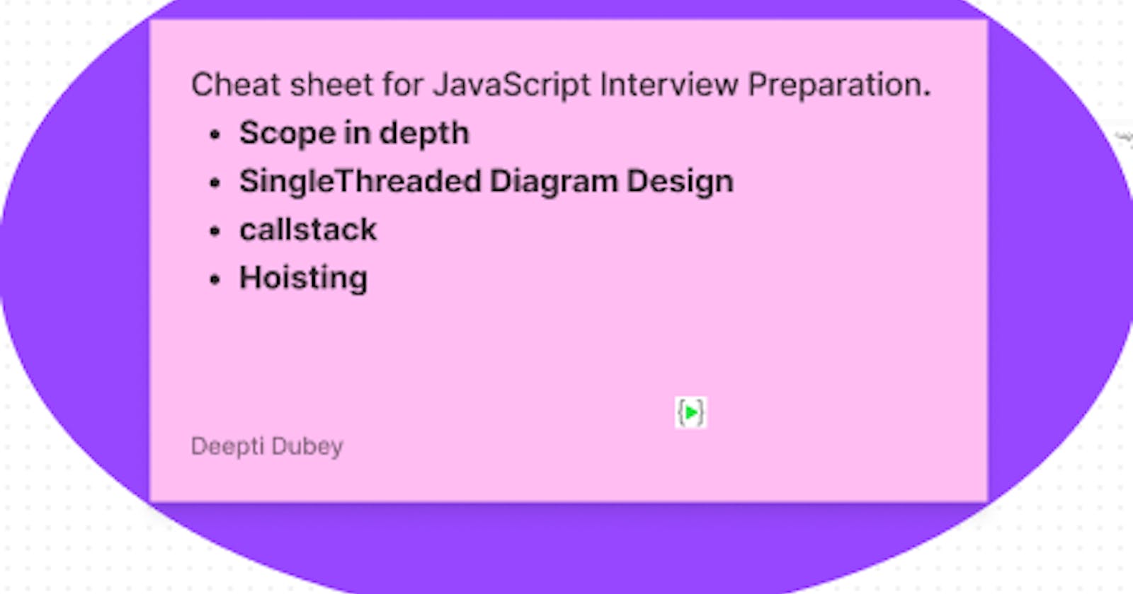 JavaScript interview preparation cheat sheet