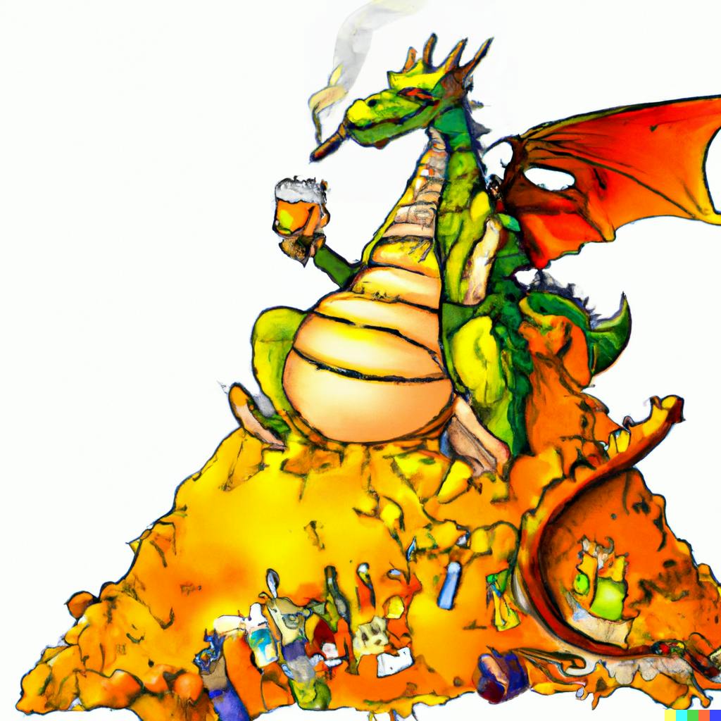 DALL·E 2022-09-10 16.09.40 - A dragon smoke the cigarette .png
