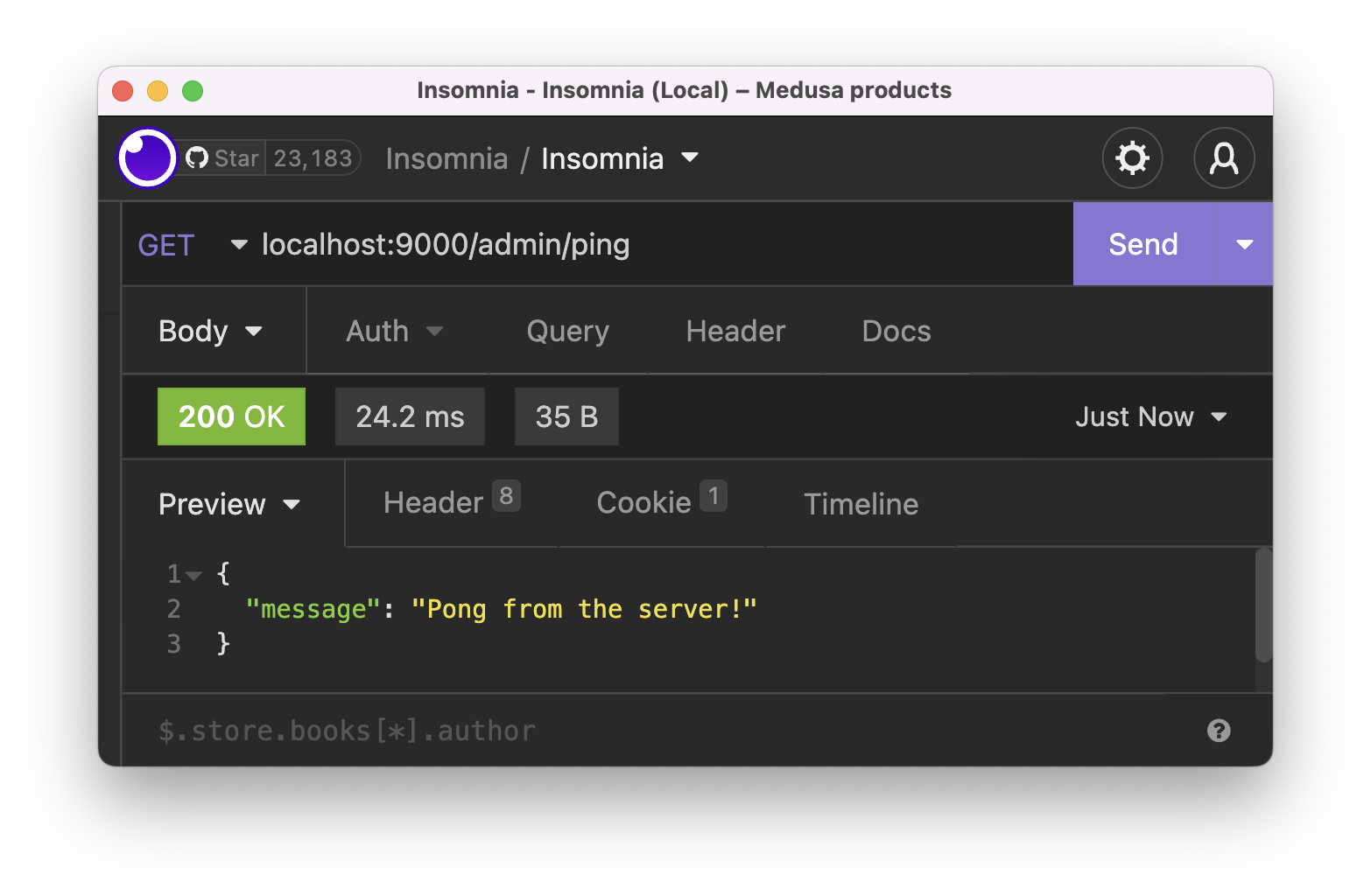 Custom admin route in medusa