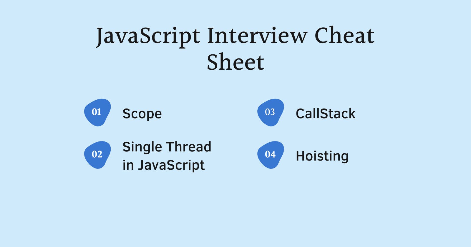 JavaScript Preparation Cheat Sheet