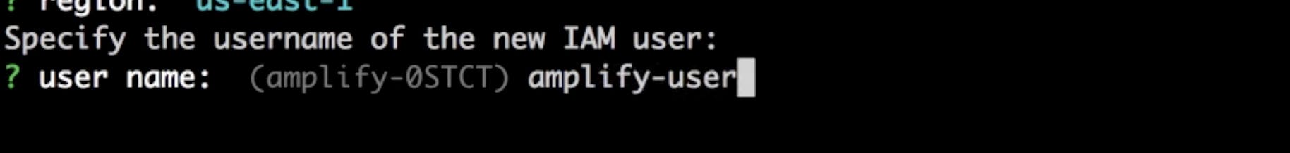 give a username in your IAM account
