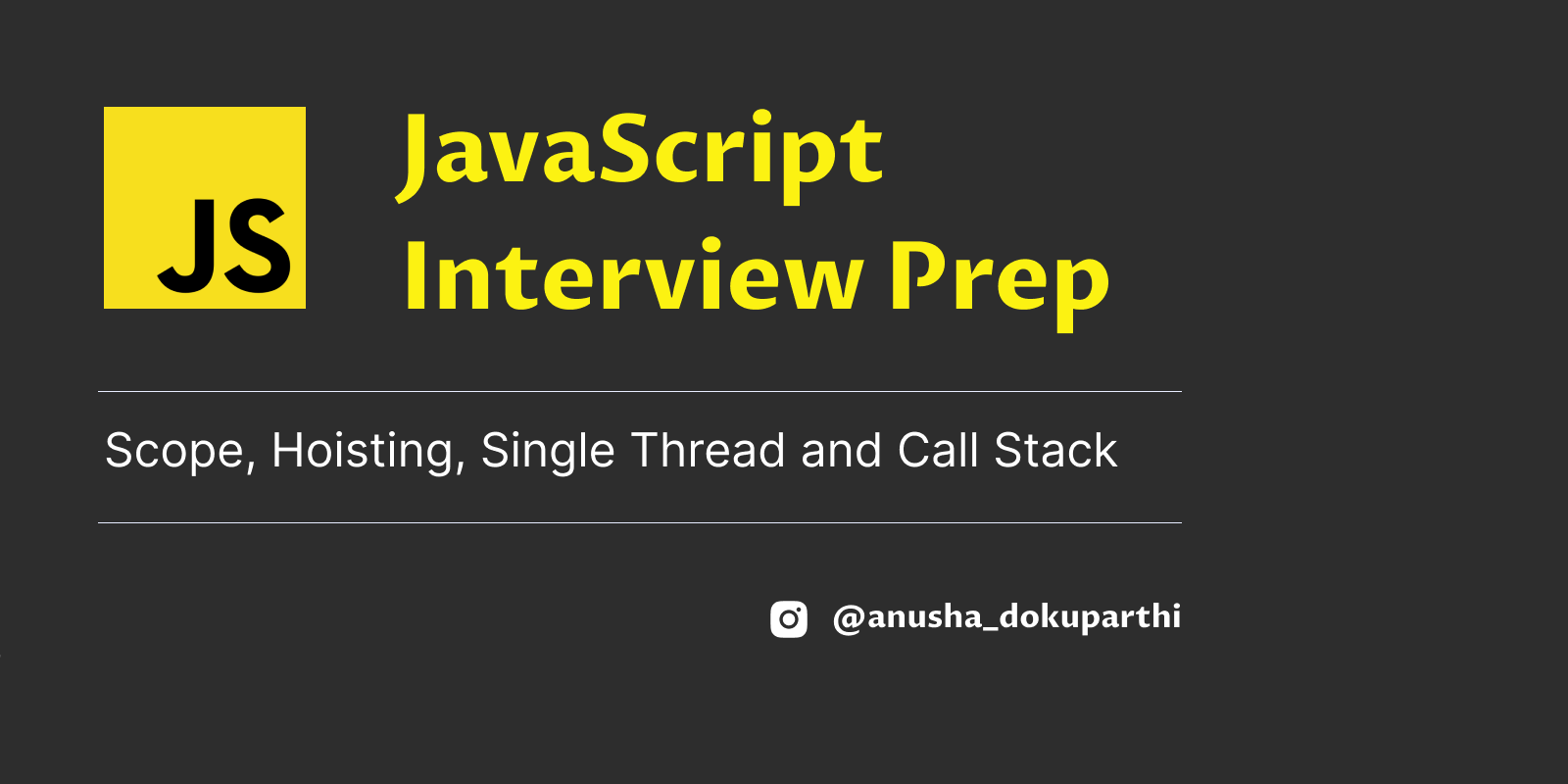 JavaScript Interview Prep Cheatsheet