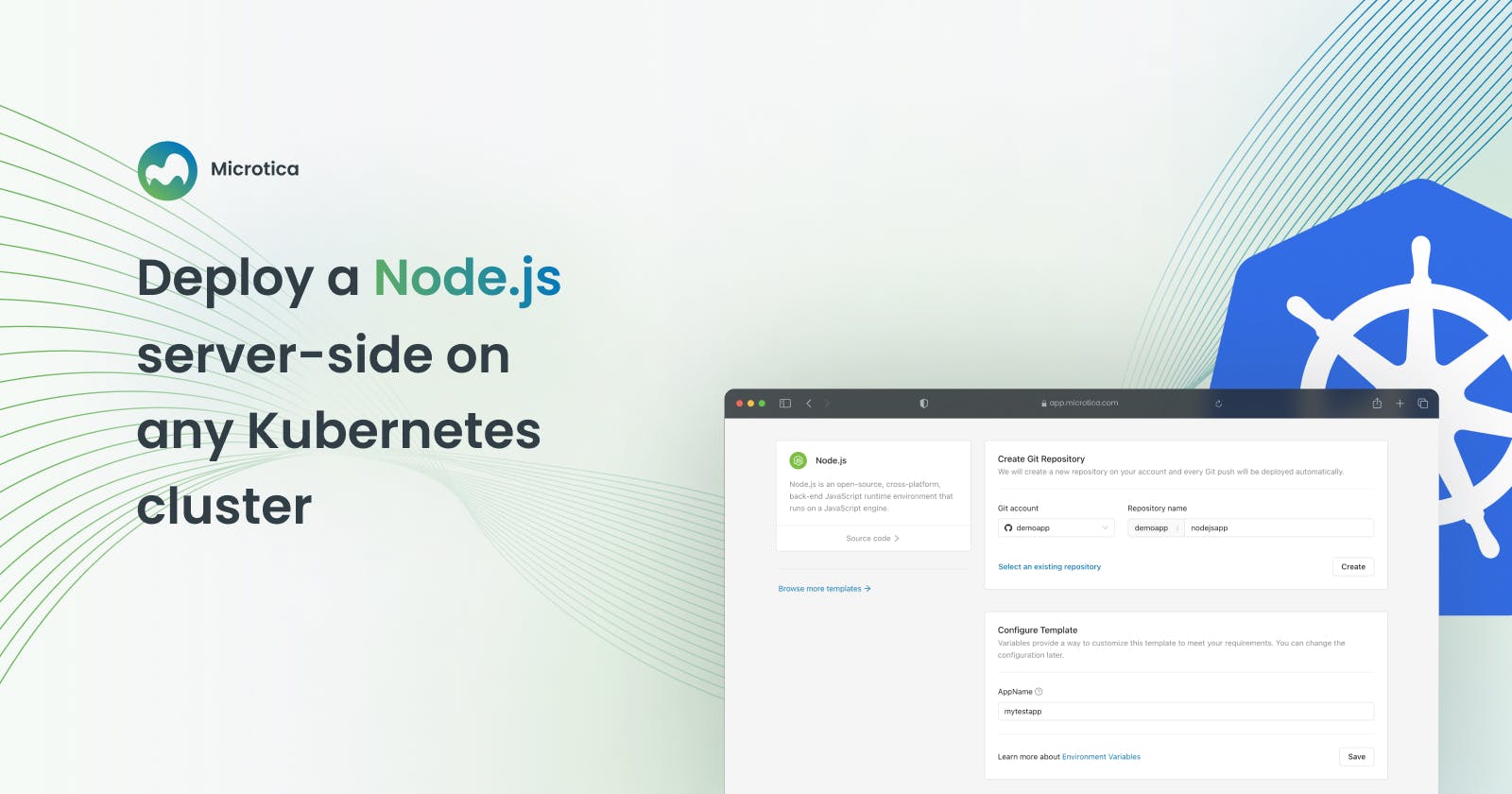 How to deploy a Node.js server-side application on any Kubernetes cluster