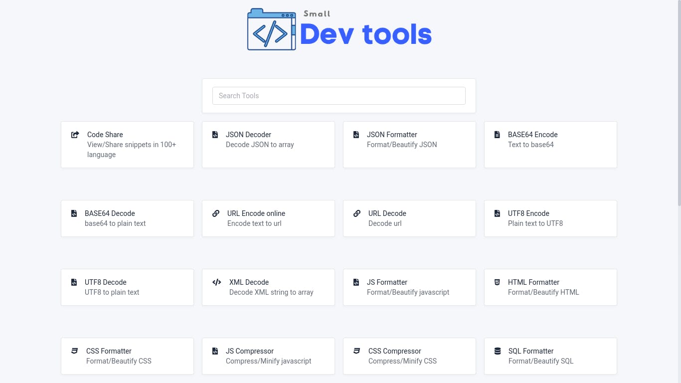 Small Dev Tools