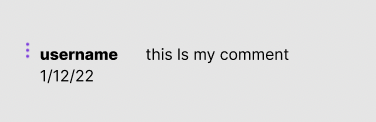 comment component