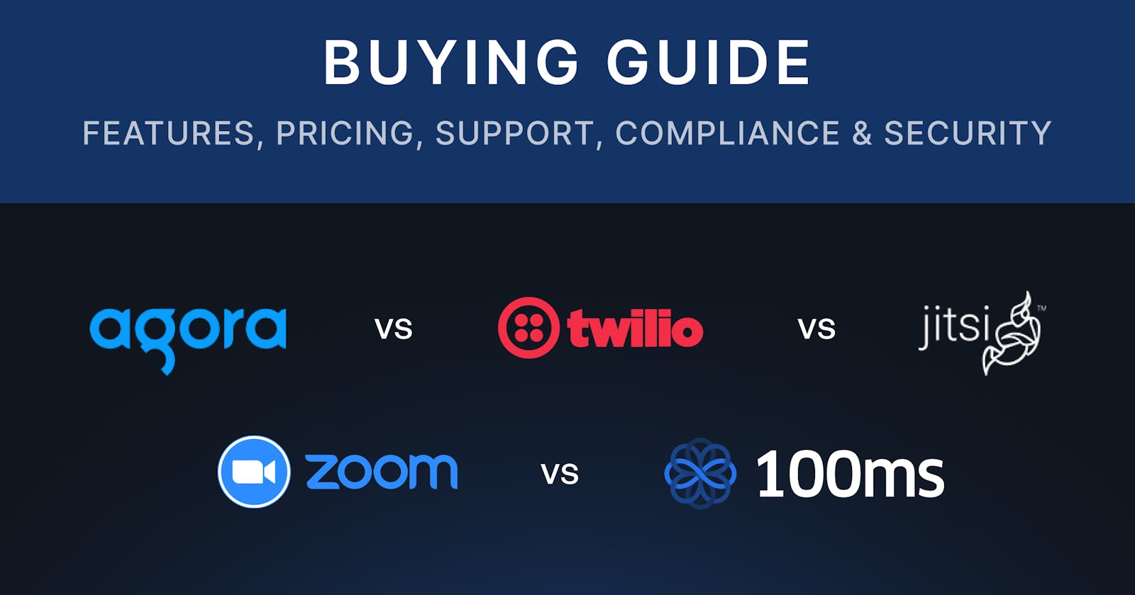 Buying Guide: Agora, Twilio, Jitsi (JaaS), Zoom & 100ms