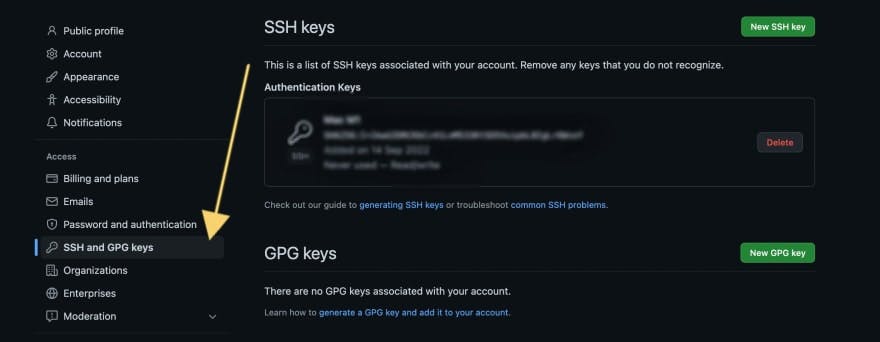 Add SSH Key to Host
